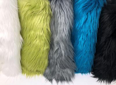 Black Shaggy Long Hair Pile Fur