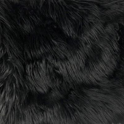 Black Shaggy Long Hair Pile Fur