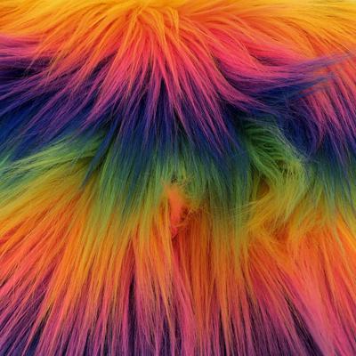 Rainbow Soft Long Hair Fur