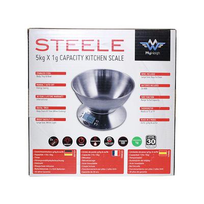 MyWeigh Steele Bowl Digital Scale 5000g X 1g