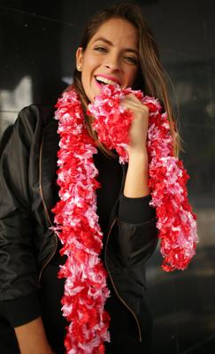 Happy Boa FeatherlessnOriginal Featherless Boa - Valentine (Red and Soft Pink)