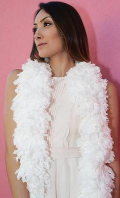Happy Boa FeatherlessnSUPER Sized Featherless Boa - Snow White