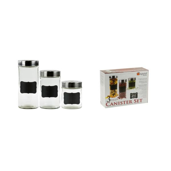 3 PC CHALK CANISTER SET ROUND
