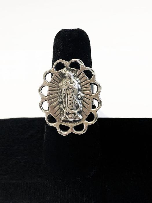 Taxco Sterling Silver Virgen de Guadalupe Ring