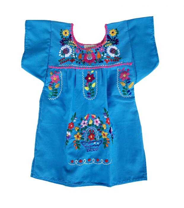Light Blue Kid’s Puebla Dress