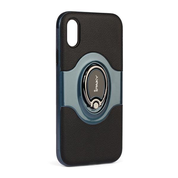DI-N-C-5-0-HDP1856BL-IPHONE X CASE WITH RING HOLDER- BLUE/1PC