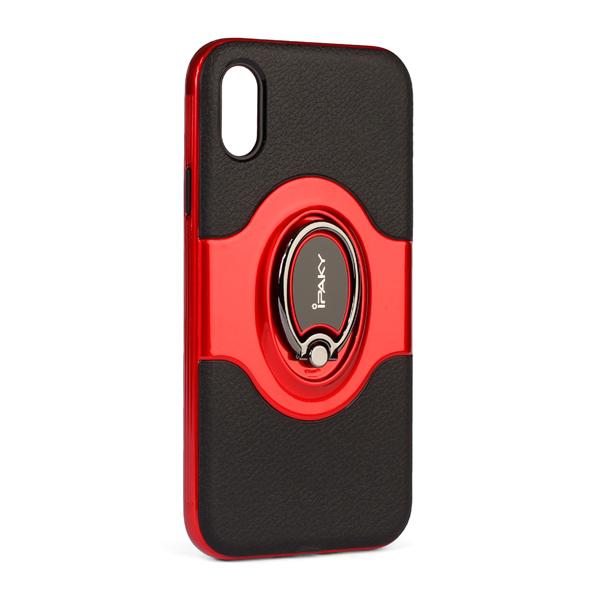 DI-N-C-5-0-HDP1856RD-IPHONE X CASE WITH RING HOLDER- RED/1PC