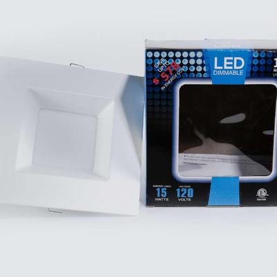 6? 15W (Square Trim)LED Can Light with Junction Box (120W Replacement -Dimmable)