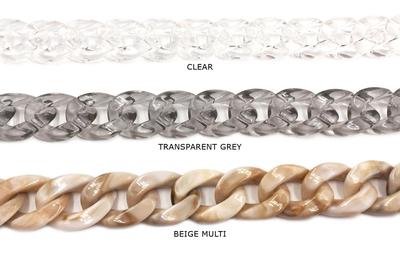 AC1008 Acrylic/Plastic Curb Chain CHOOSE COLOR BELOW