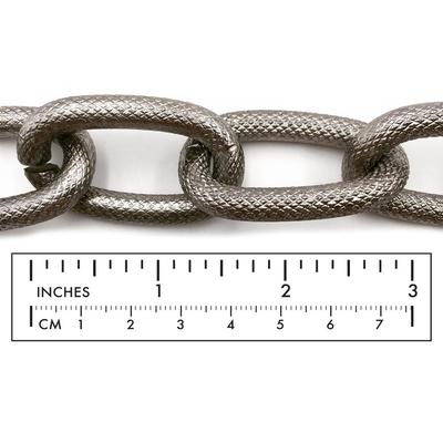 ACYF1067 Textured Aluminum Large Oval Link Chain CHOOSE COLOR BELOW