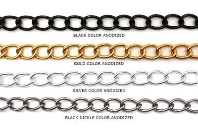 ACYF1003 Aluminum Oval Link Chain CHOOSE COLOR BELOW