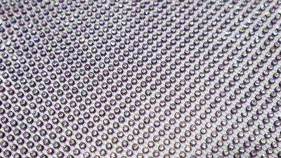 ELASTIC RHINESTONE X FABRIC I PURPLE & CLEAR CRYSTAL