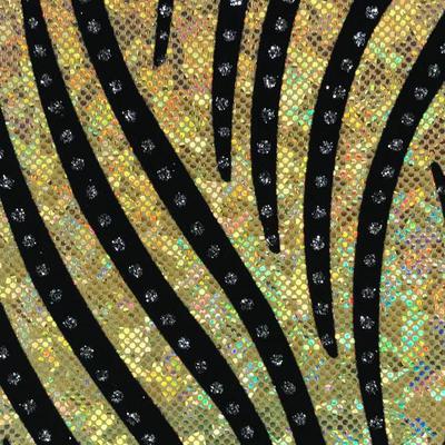 Tiger Shattered Glass Spandex - Gold