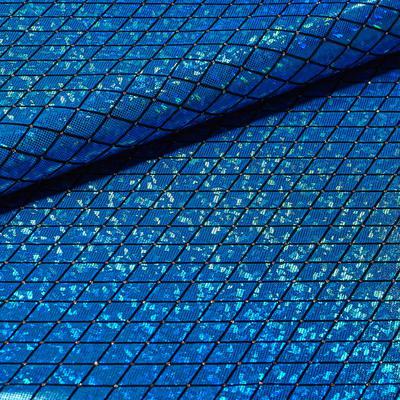 Argyle Shattered Glass Spandex - Turquoise