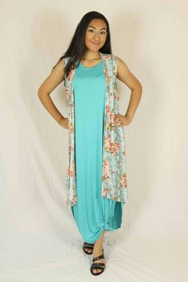 DAC0401 Print Cardigan (Plus size)