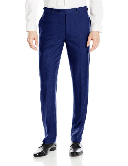 FINO UOMOnSOLID HEMMED DRESS PANTS