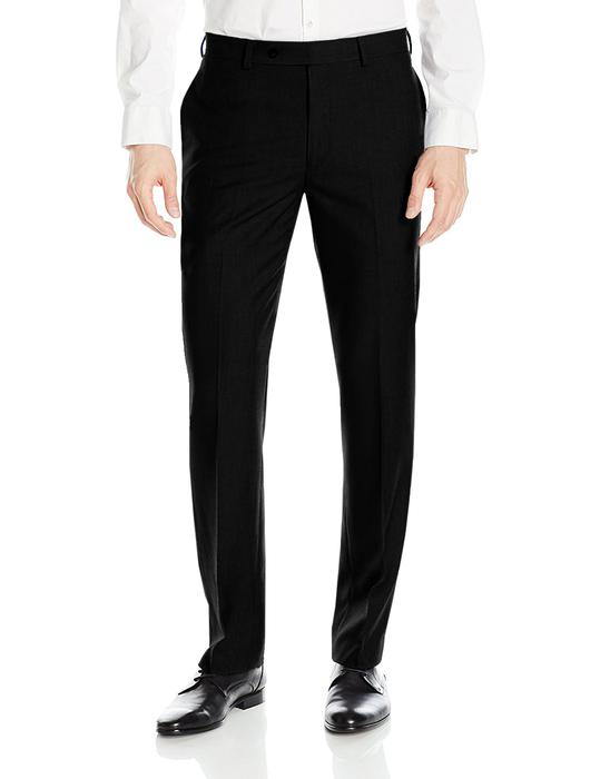 FINO UOMOnSOLID HEMMED DRESS PANTS