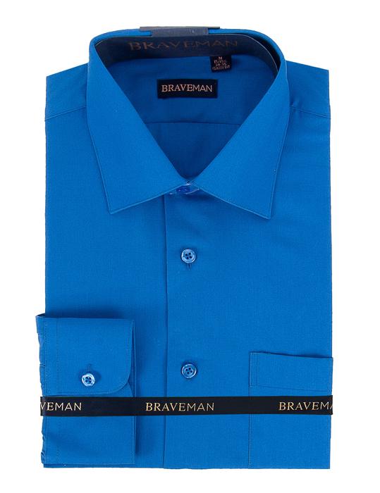 BRAVEMAN SOLID DRESS SHIRTS