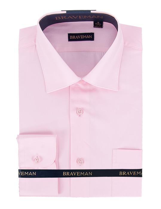 BRAVEMAN SOLID DRESS SHIRTS