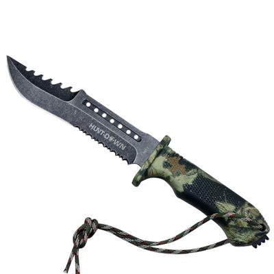 Hunt-Down Forest Camo 12" Carbon Steel Hunting Tactical Fixed Blade