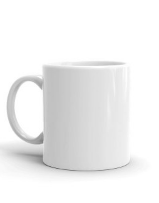 White glossy mug