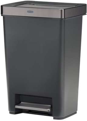 Rubbermaid Premier Series IV Step-On Trash Can for Home and Kitchen.
