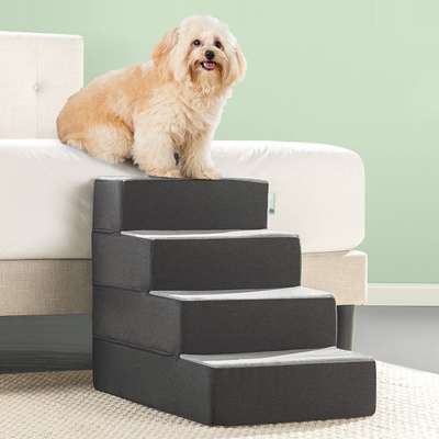 Furhaven Steady Paws Easy MultiStep Pet Stairs for High Beds Sofas